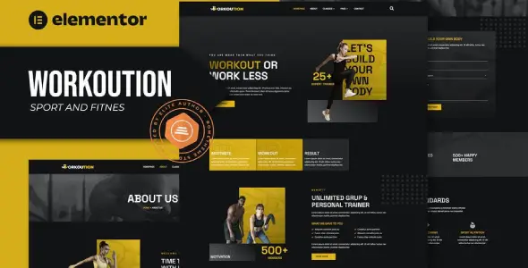 Workoution – Sports and Fitness Elementor Template Kit